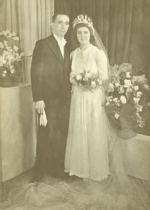 FAMILLE 024 ORAN 1945 MARIAGE DE MES PARENTS ODETTE ET JEAN PIERRE BOINEAU LE 15.12.1945